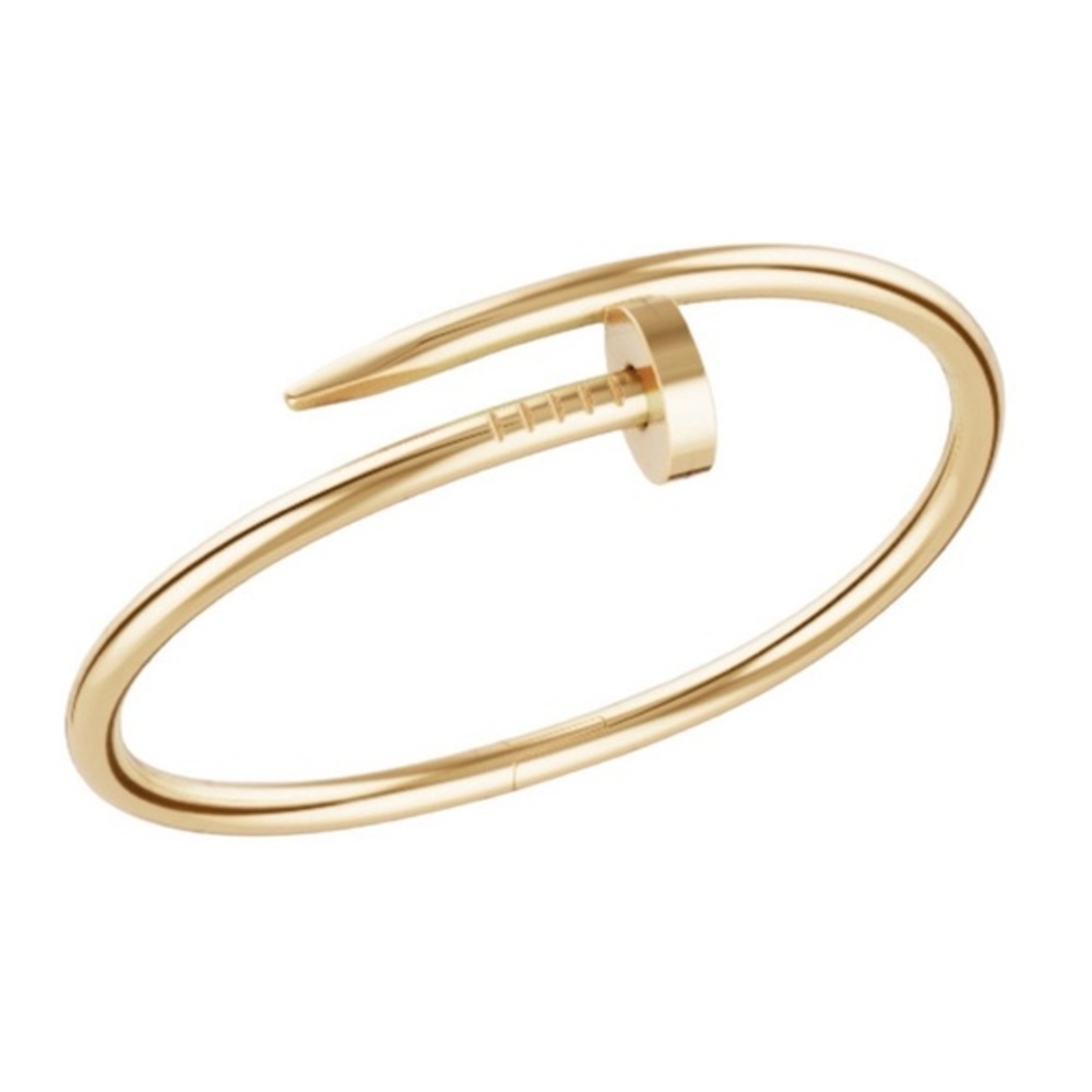 Nail Cuff Bangle Bracelet in Gold